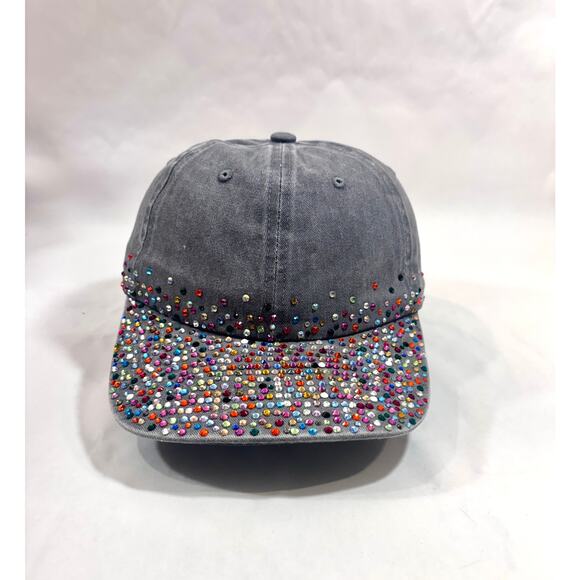 Colorful Rhinestone studded Ladies Bling Streetwear Activewear Baseball Cap Hat - Picture 4 of 8